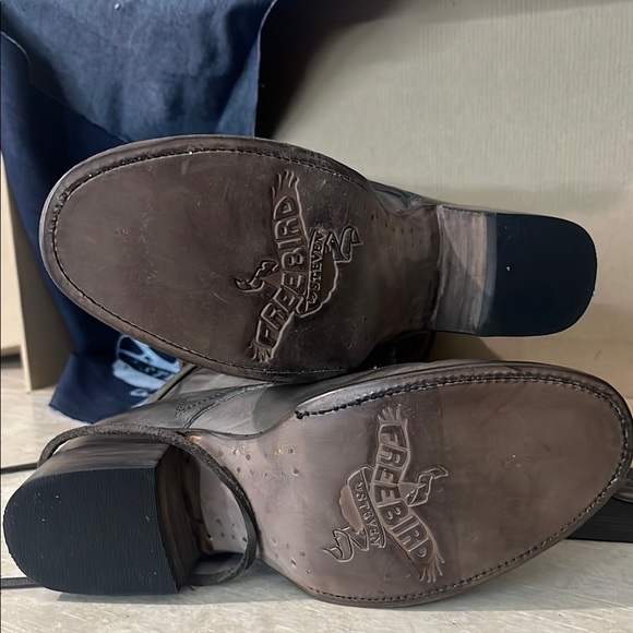 Freebird Brown Lace Up Boots with Weathered Leather - Picture 11 of 16